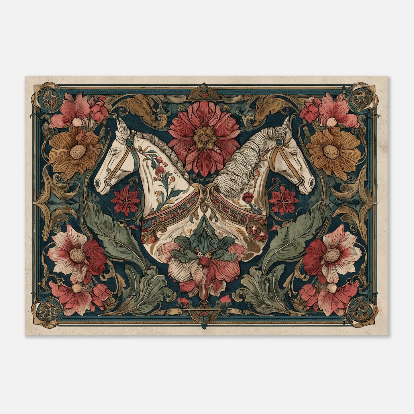 Dubbel Elegans - Twin Horse Art Poster