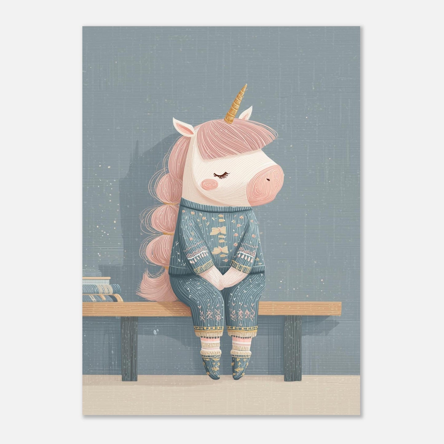 Young riders - Cozy Unicorn - Horse Art Poster