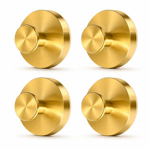 Warm gold stainless steel suction cup hooks – set of 4