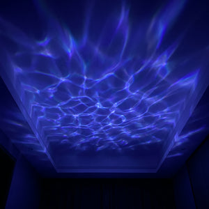 Water ripple projection on bedroom ceiling