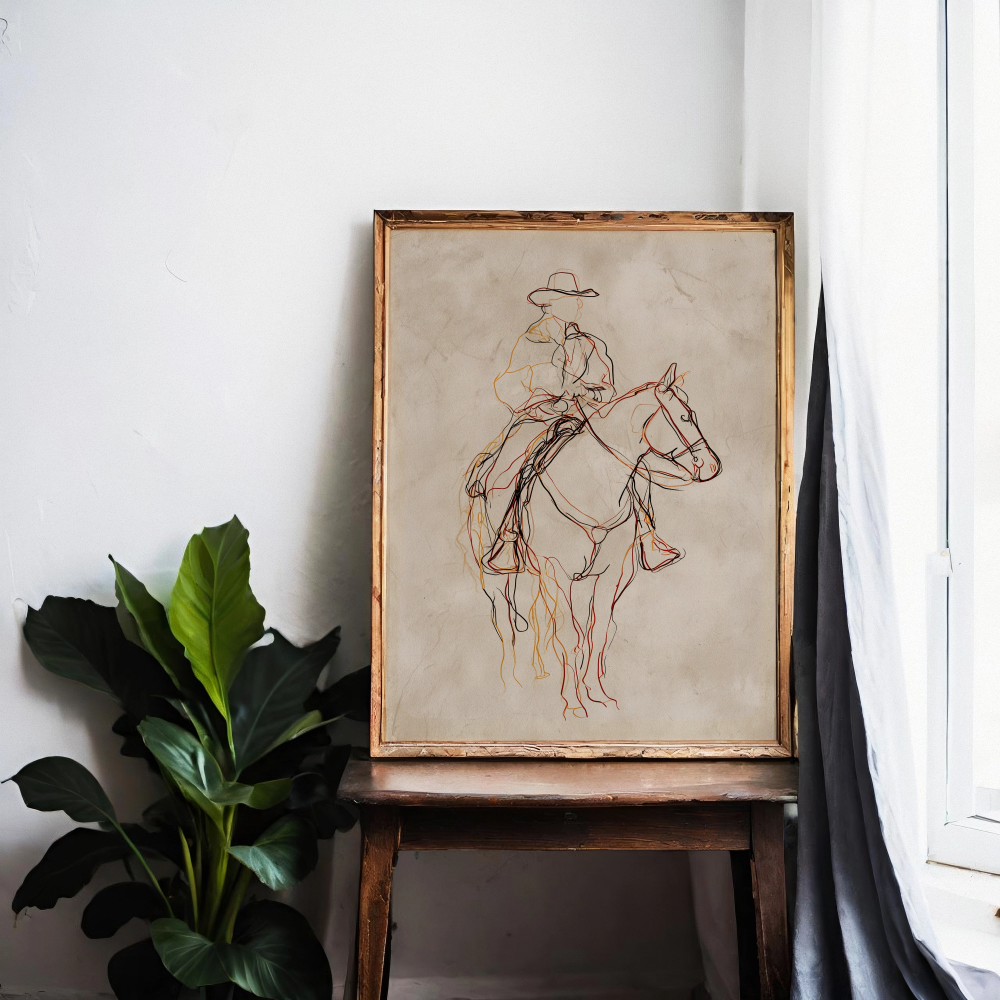Wild Lines - Minimalist Horse Line Art Poster