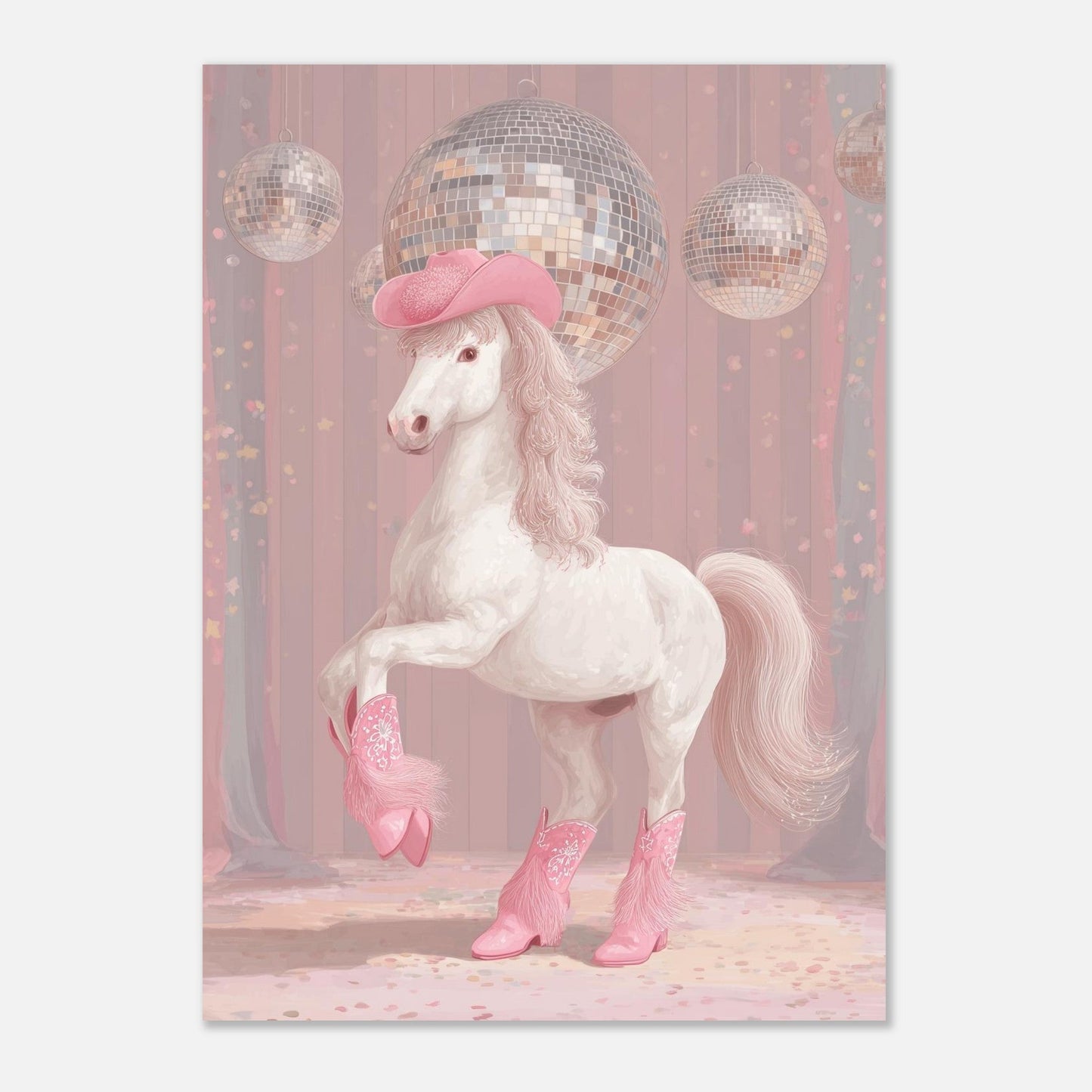 Young Riders - Disco Pony - Horse Art Poster