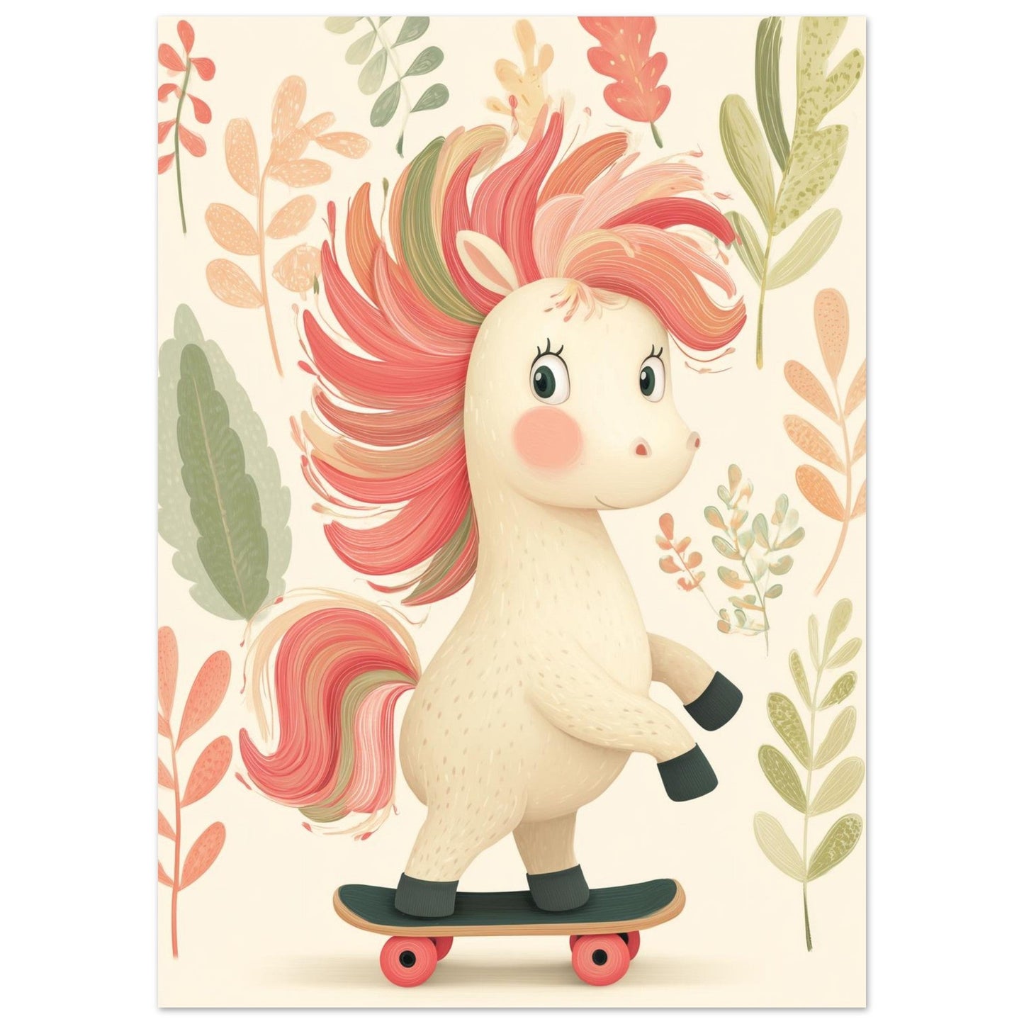 Young Riders - Playful Pony - Horse Art Poster