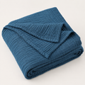 100% Cotton Muslin Throw Blanket – 6 Layer Breathable Boho Throw