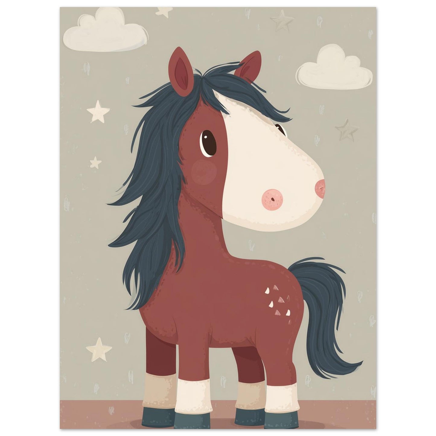 Young Riders - Little Star Pony - Horse Art Poster