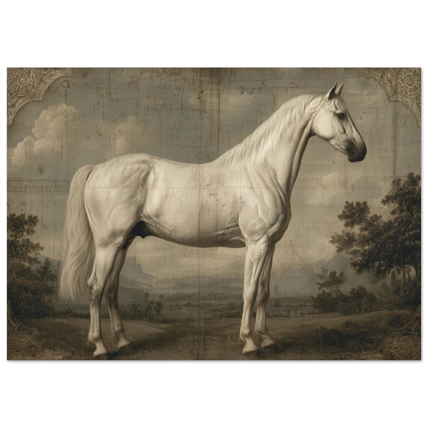 Heritage – White Horse Art Poster