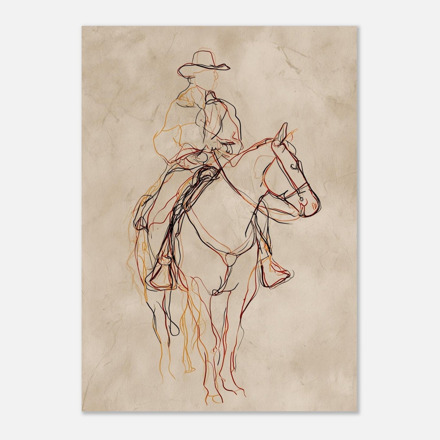 Wild Lines - Minimalist Horse Line Art Poster