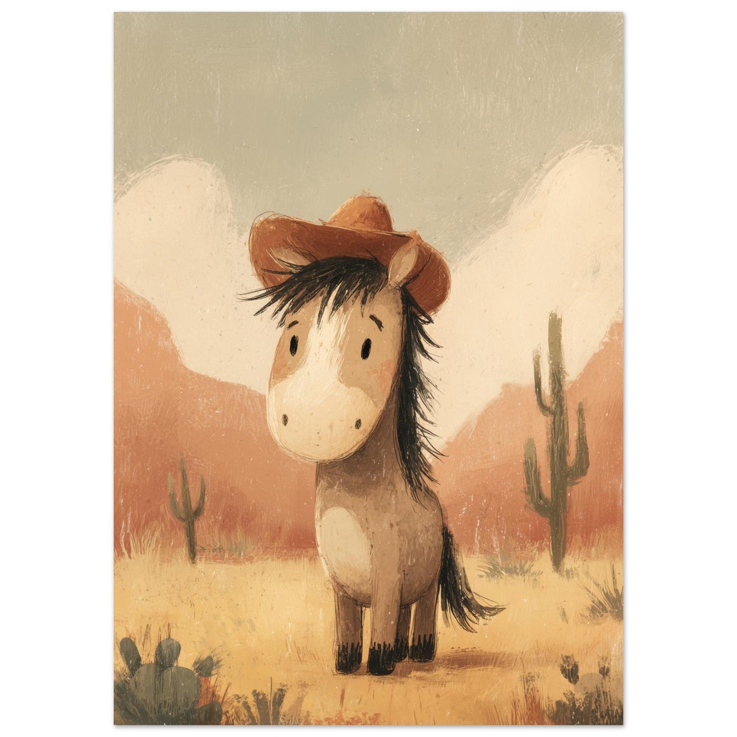 Young Riders - Cowboy Pony - Horse Art Poster