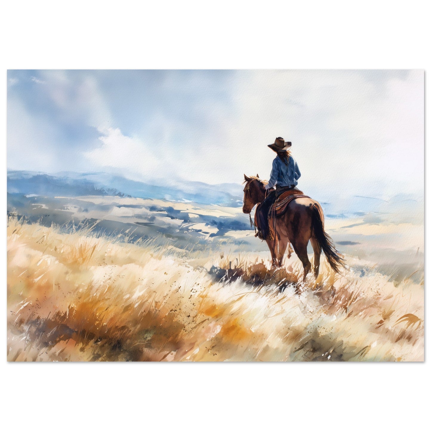 Freedom - Horse in Landscape Art Poster