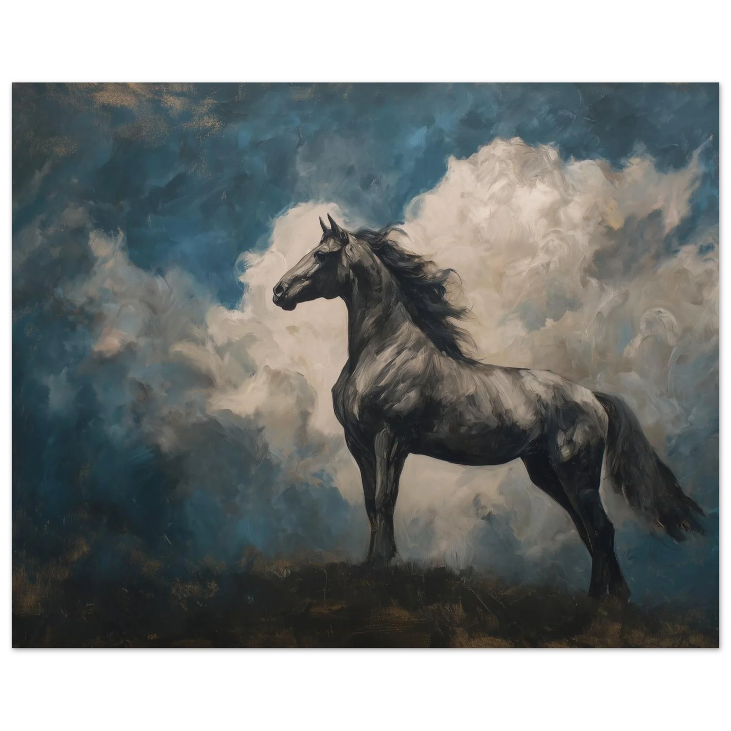 Stormens Väktare - Powerful Horse Art Poster
