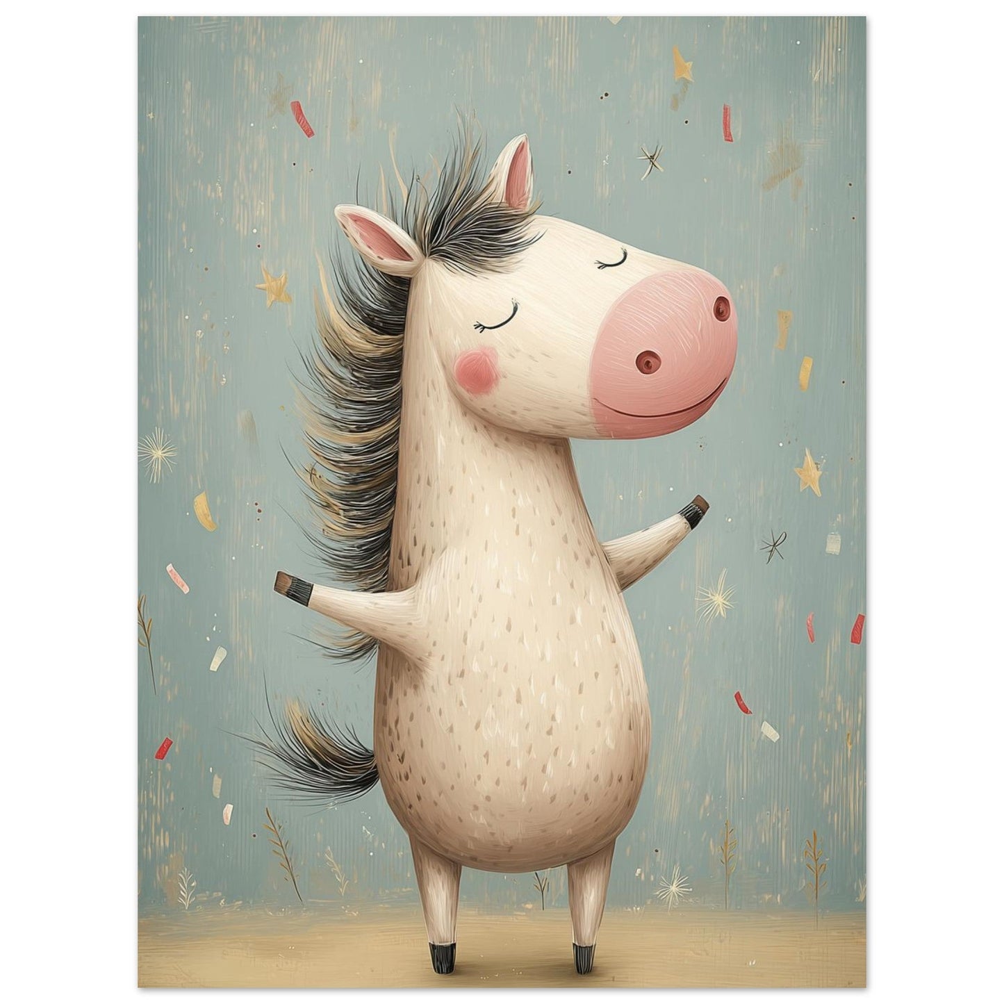 Young Riders - Happy Pony - Horse Art Poster