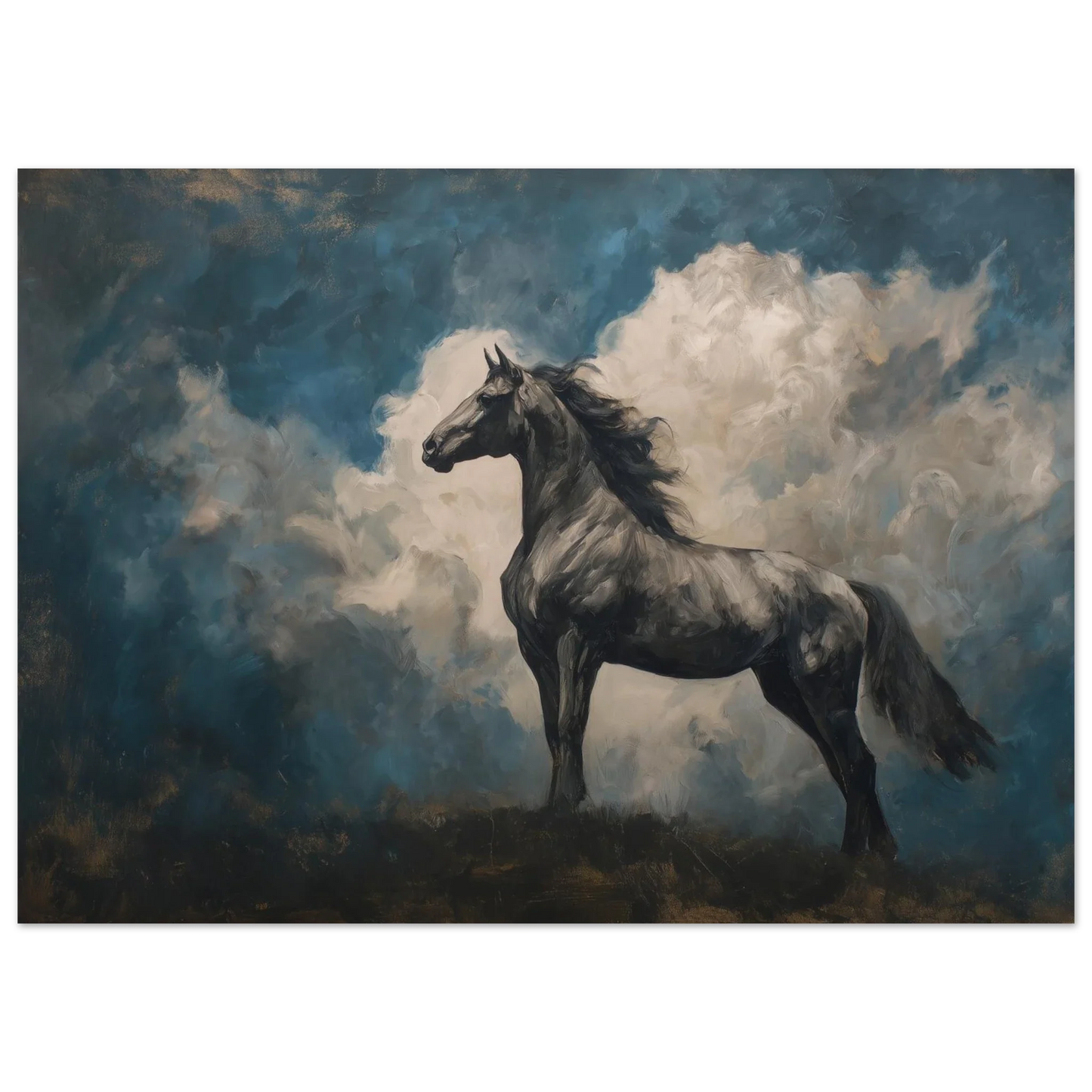 Stormens Väktare - Powerful Horse Art Poster