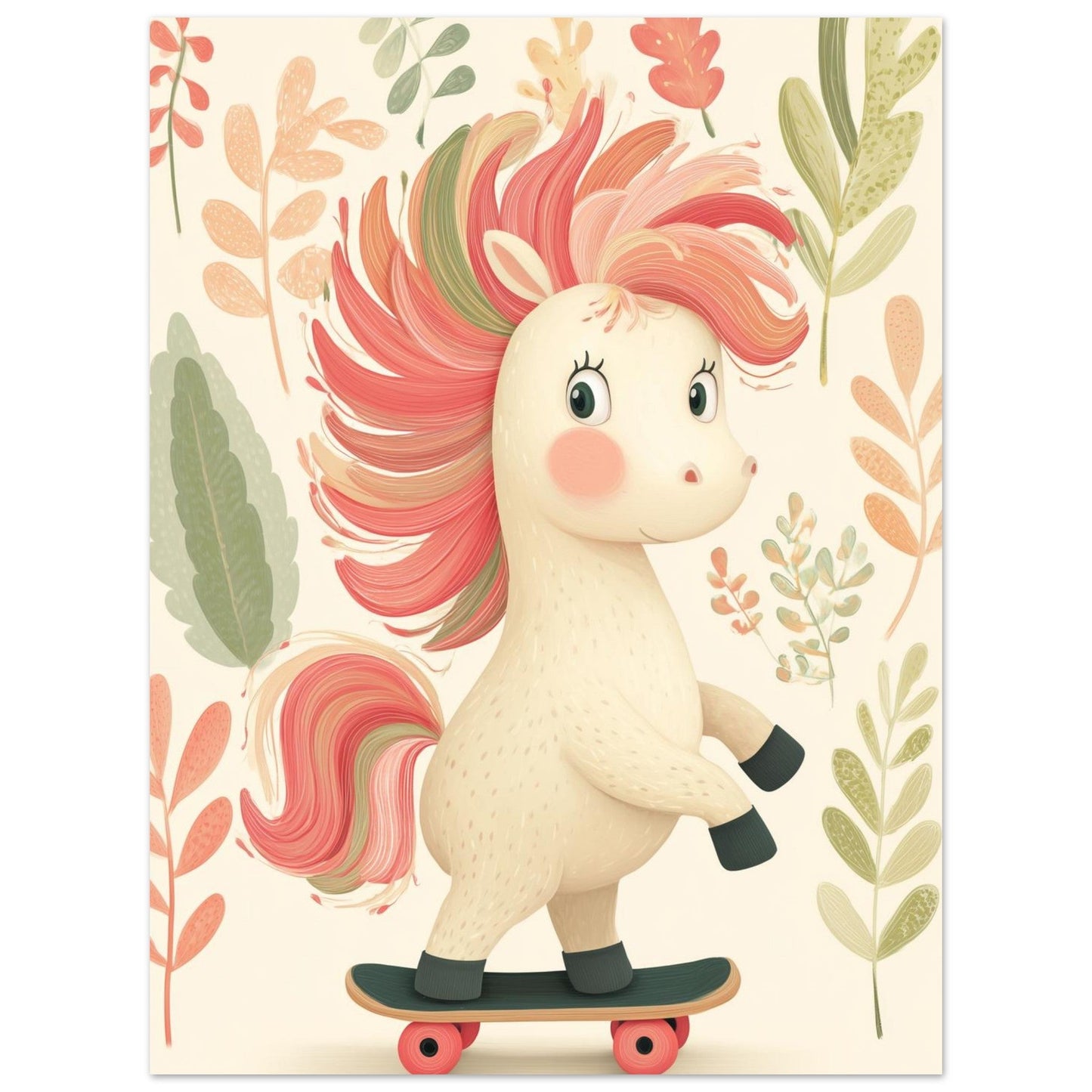 Young Riders - Playful Pony - Horse Art Poster