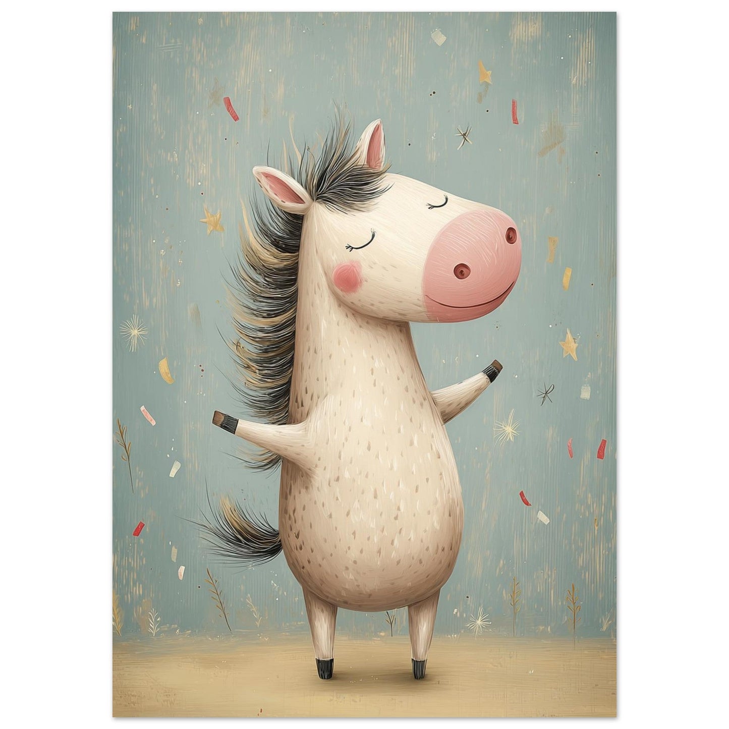 Young Riders - Happy Pony - Horse Art Poster
