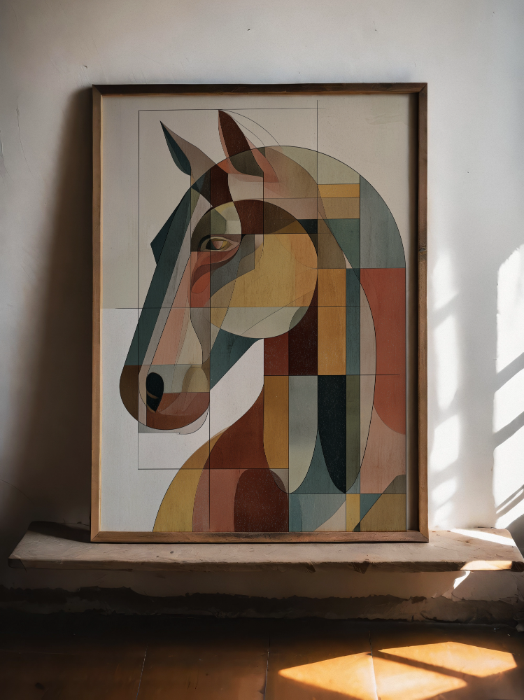 Equine Geometry - Modern Geometic Horse Poster