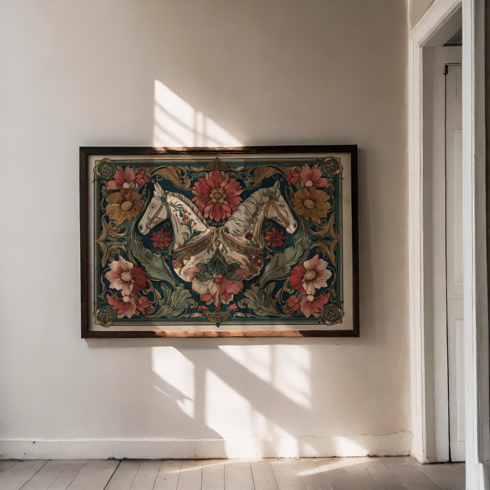 Dubbel Elegans - Twin Horse Art Poster