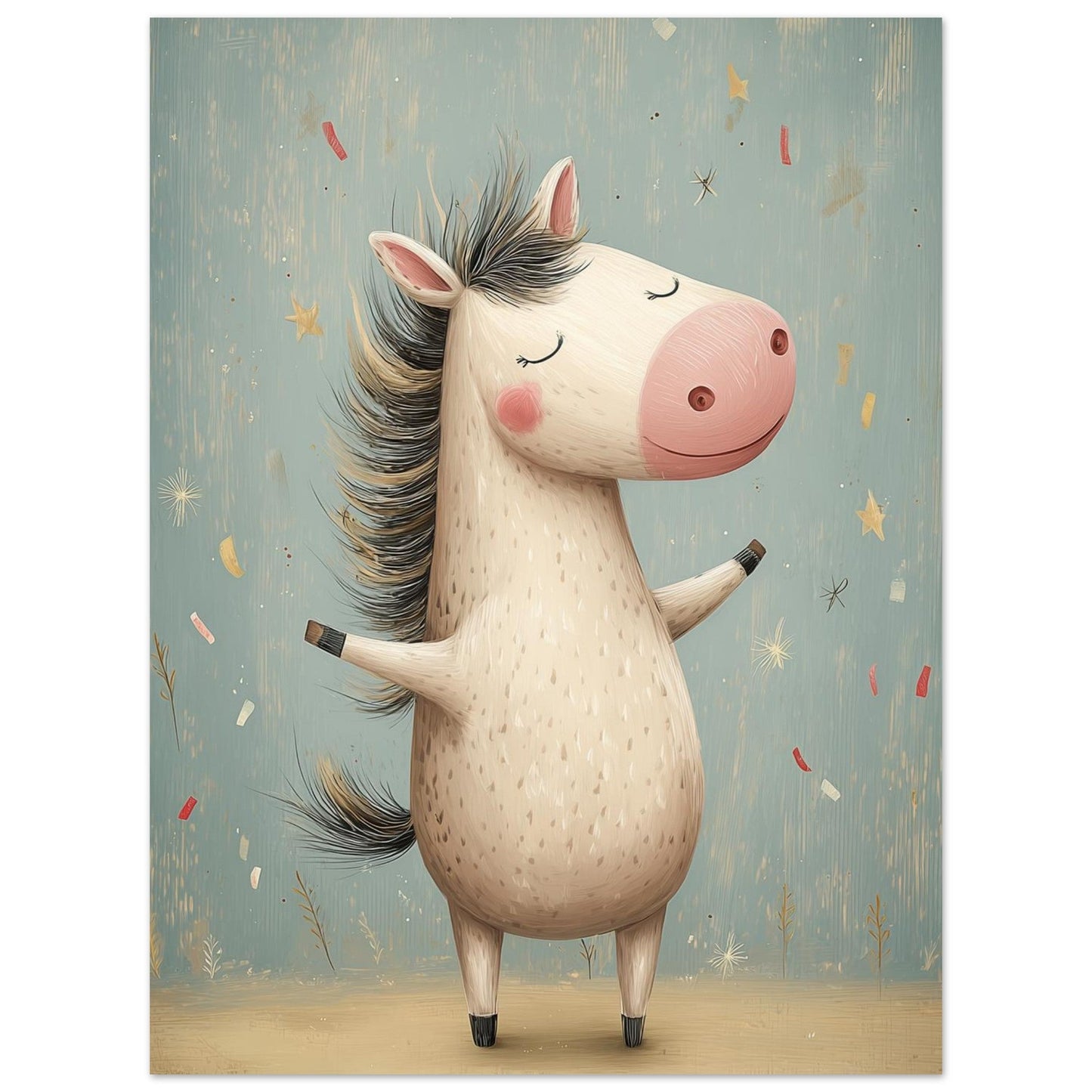 Young Riders - Happy Pony - Horse Art Poster