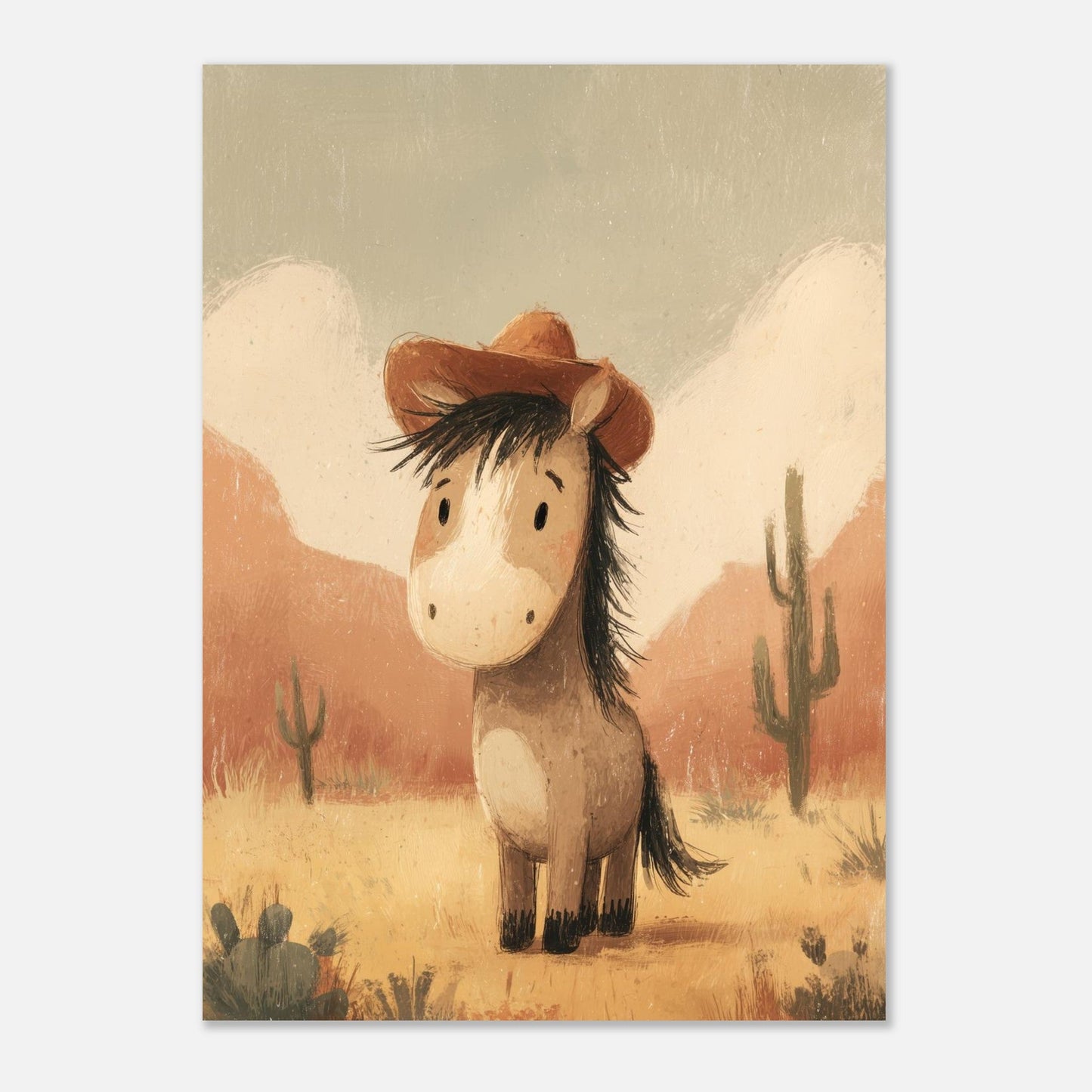 Young Riders - Cowboy Pony - Horse Art Poster