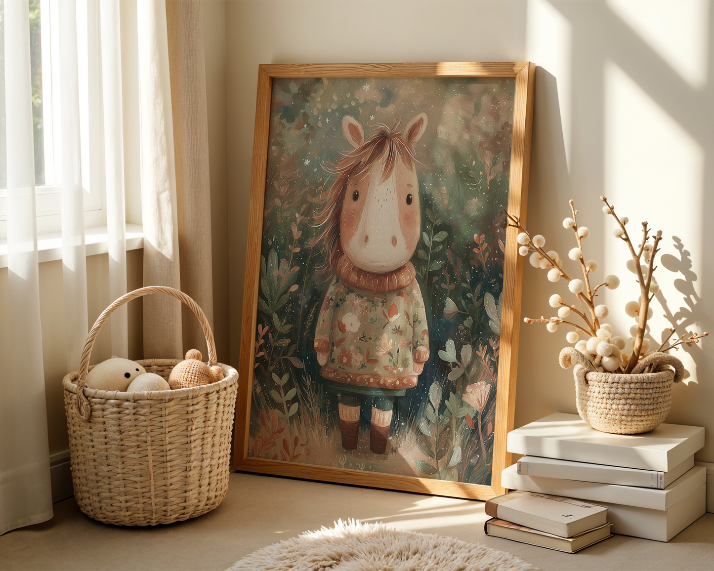 Young Riders - Cozy Pony - Horse Art Poster