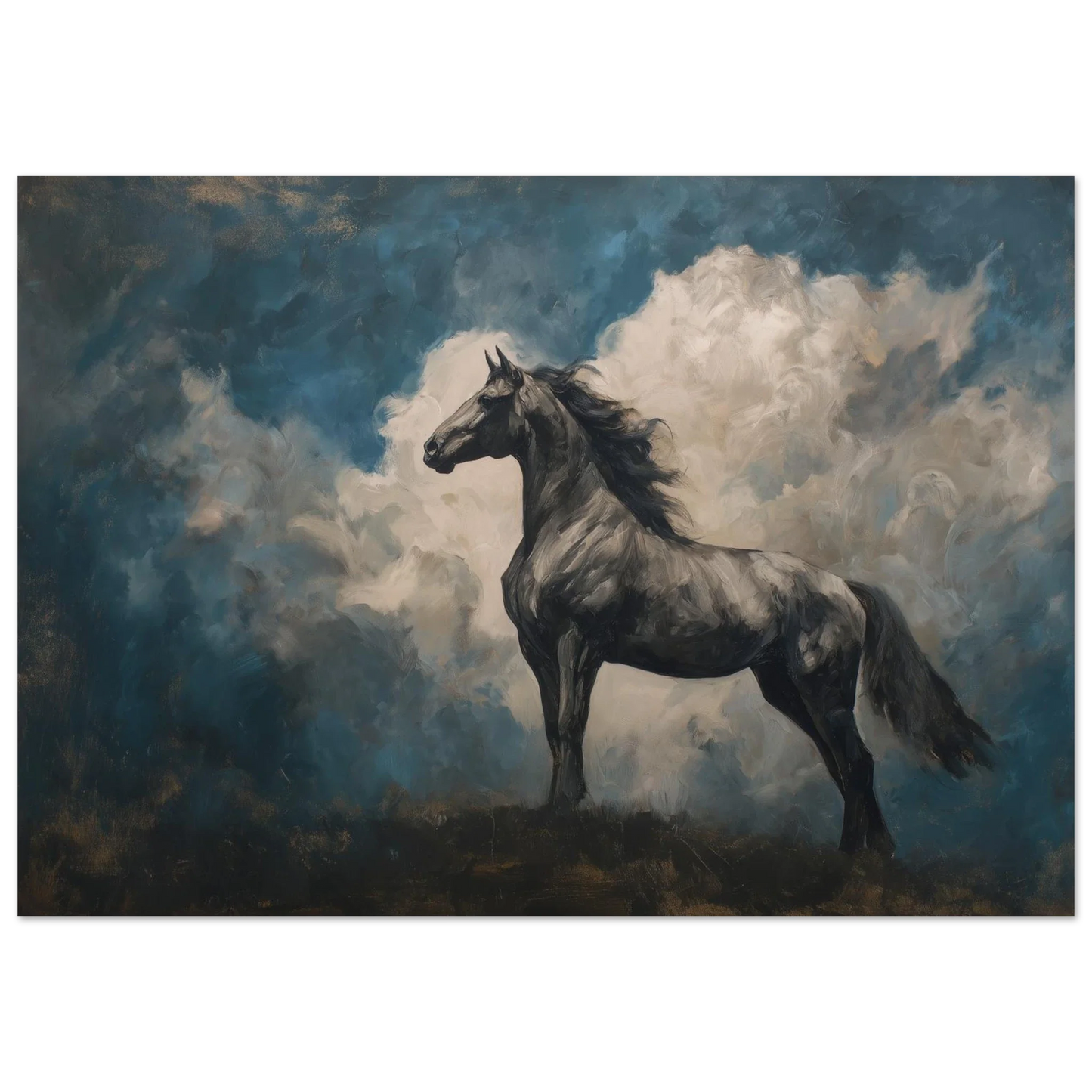 Stormens Väktare - Powerful Horse Art Poster