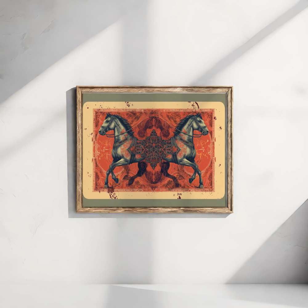 Speglad Styrka - Abstract Horse Art Poster