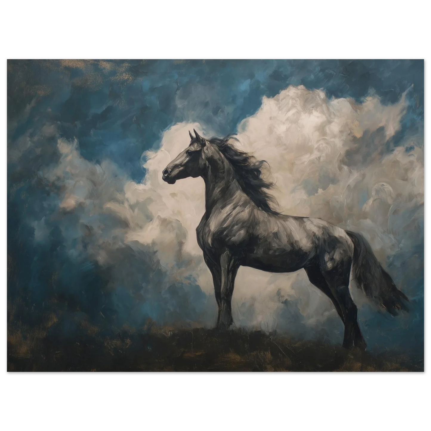 Stormens Väktare - Powerful Horse Art Poster