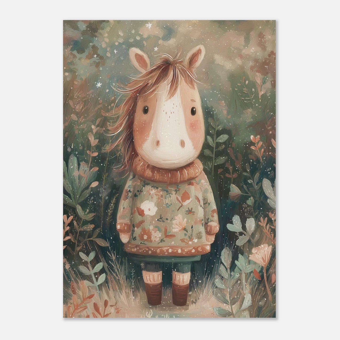 Young Riders - Cozy Pony - Horse Art Poster