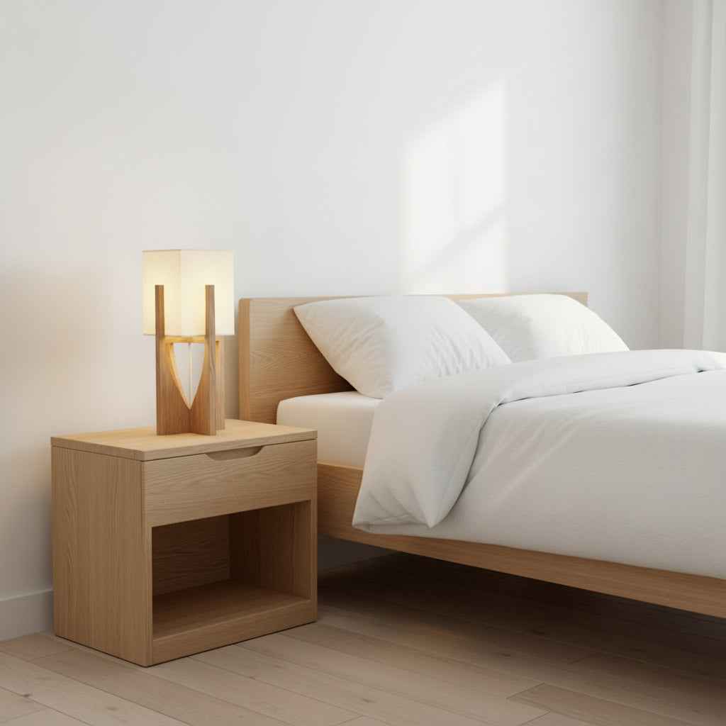 Lampa TRÄFÅNG – Dekorativ bordslampa i naturnära design