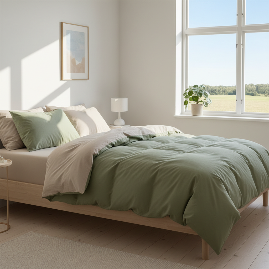 Bäddset ZENTO 4 delar – Komplett påslakanset för enkelsäng (150x200cm)