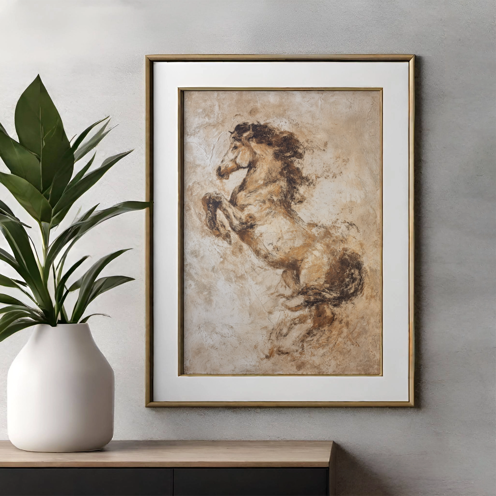 Untamed Motion - Abstract Horse Art Poster