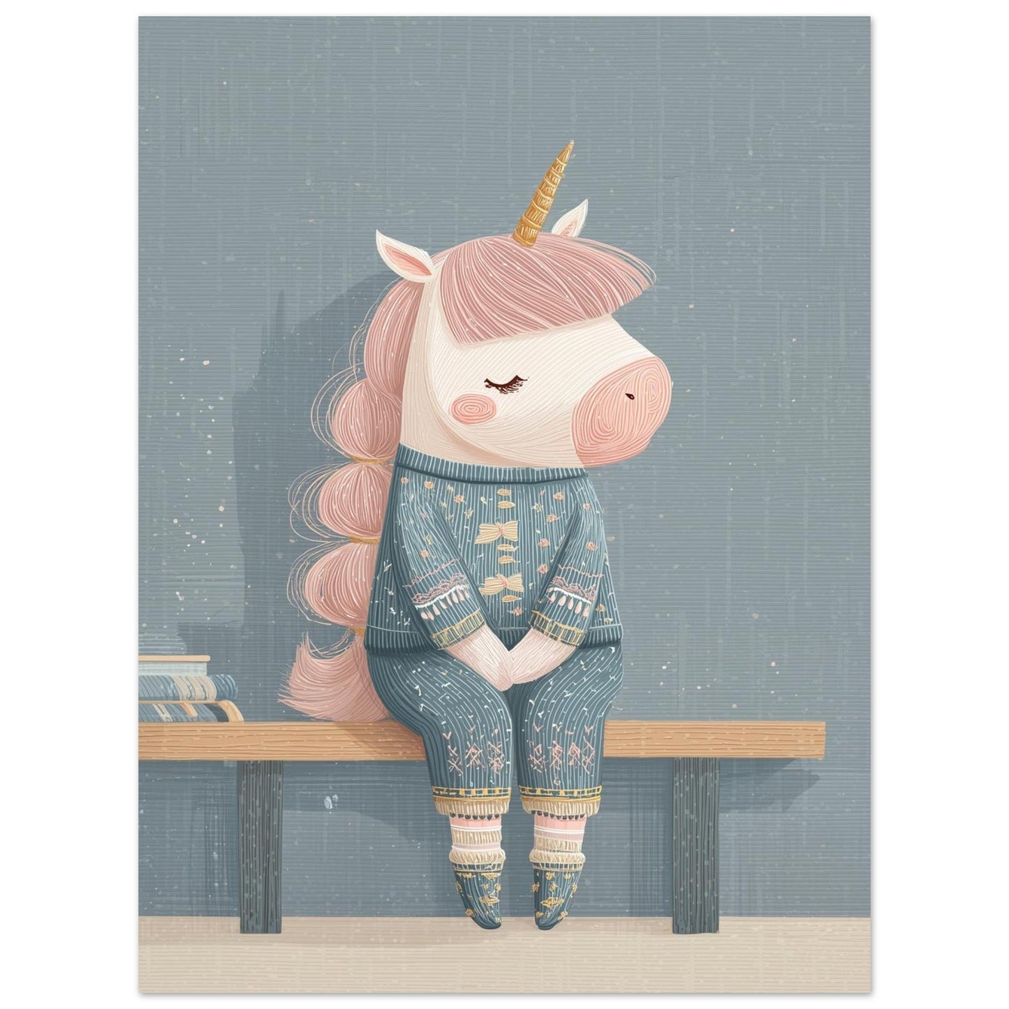 Young riders - Cozy Unicorn - Horse Art Poster
