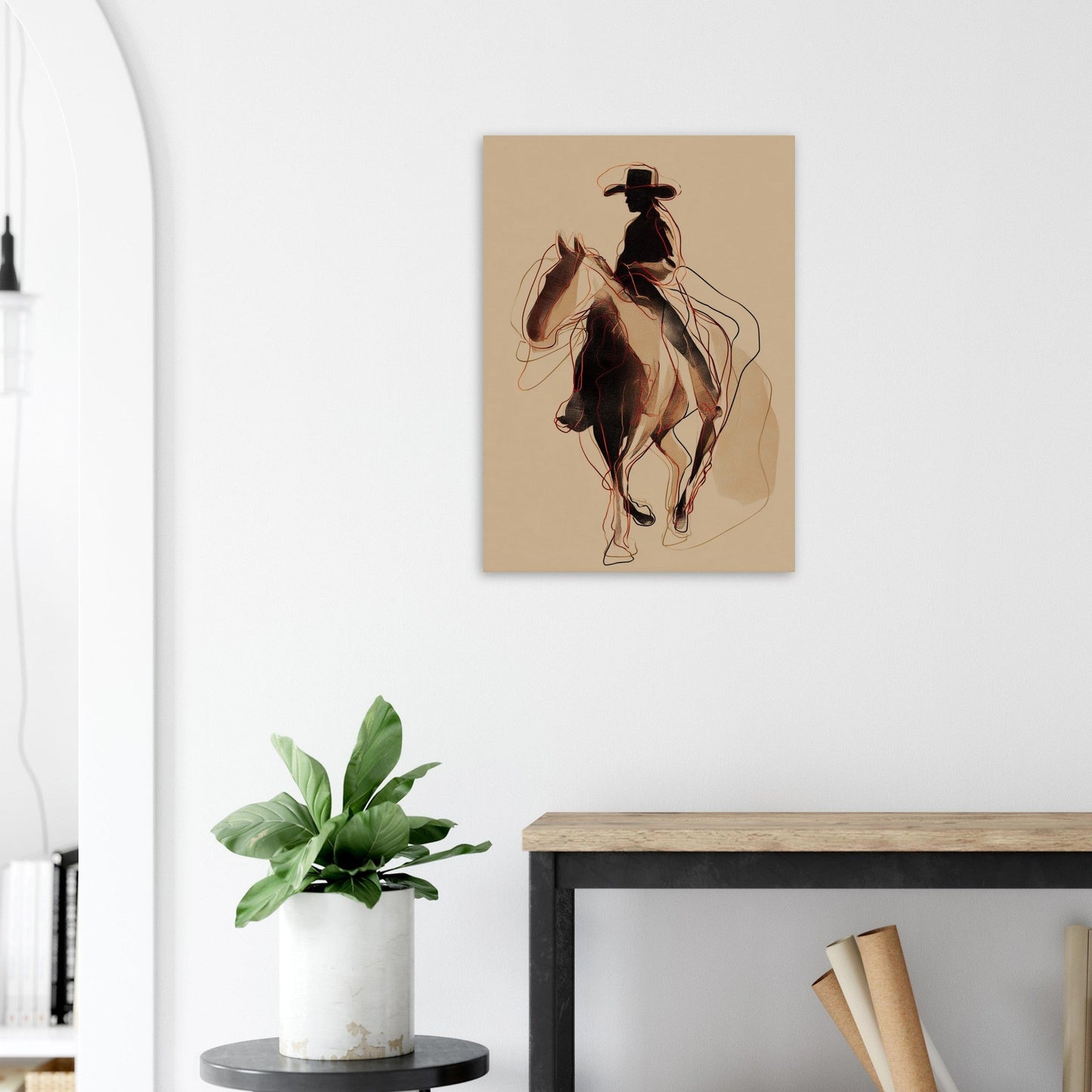 Shadow Rider - Equestrian Silhouette Art Poster