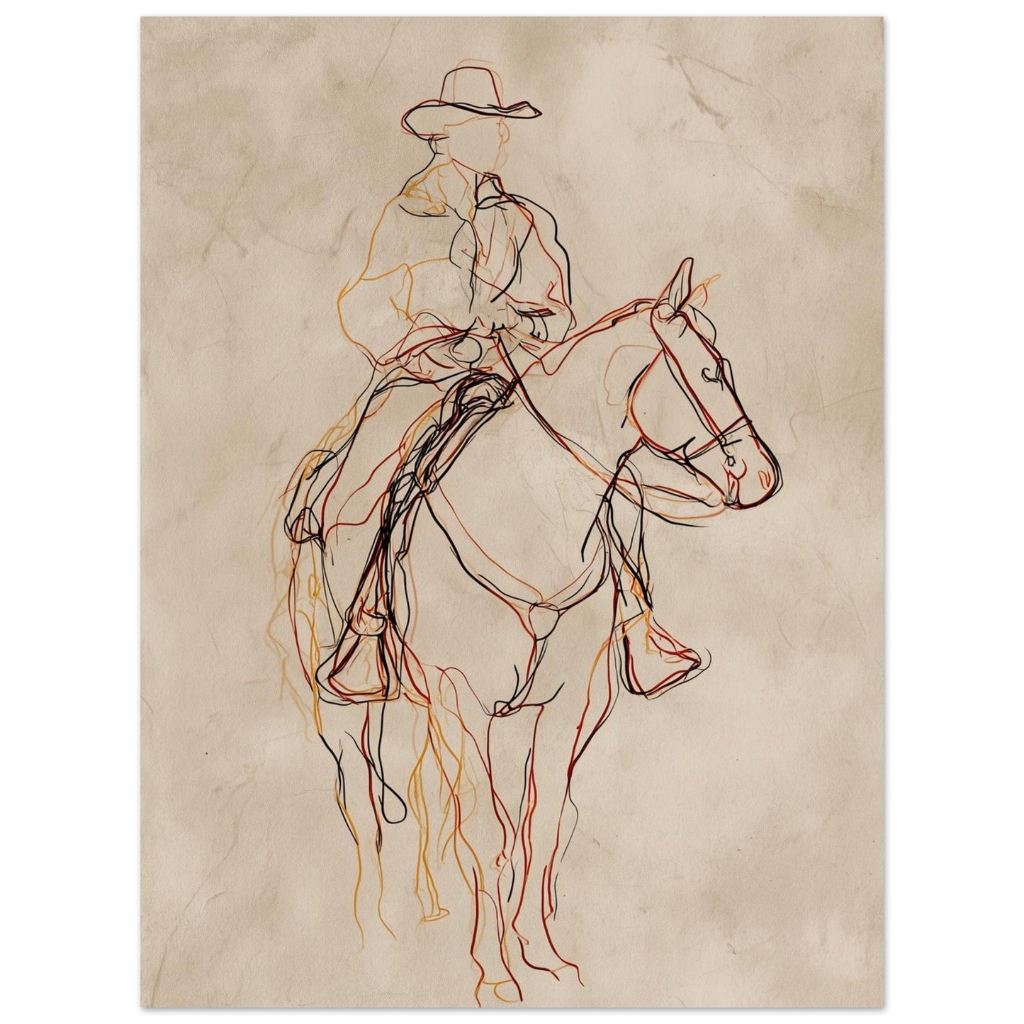 Wild Lines - Minimalist Horse Line Art Poster