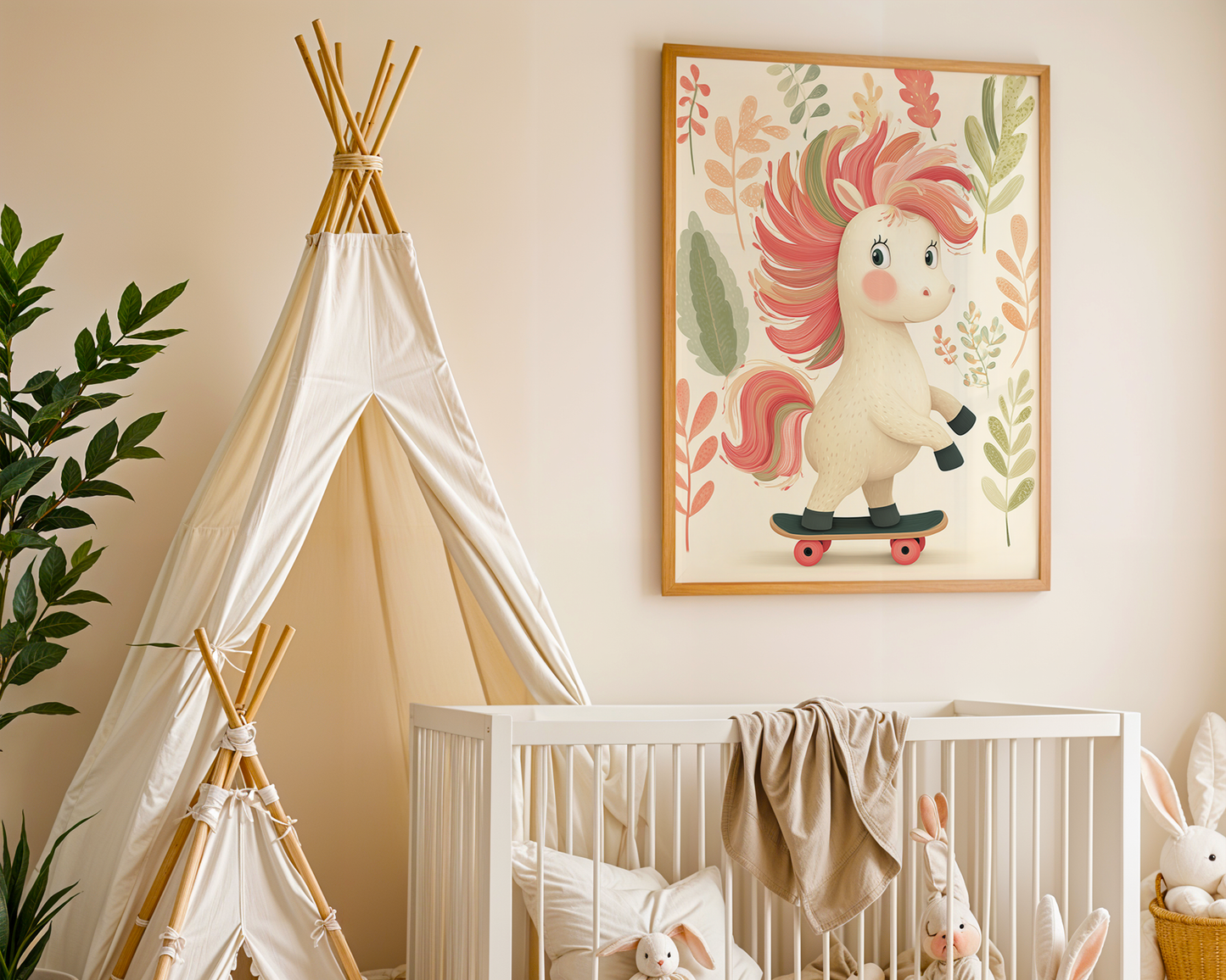 Young Riders - Playful Pony - Horse Art Poster