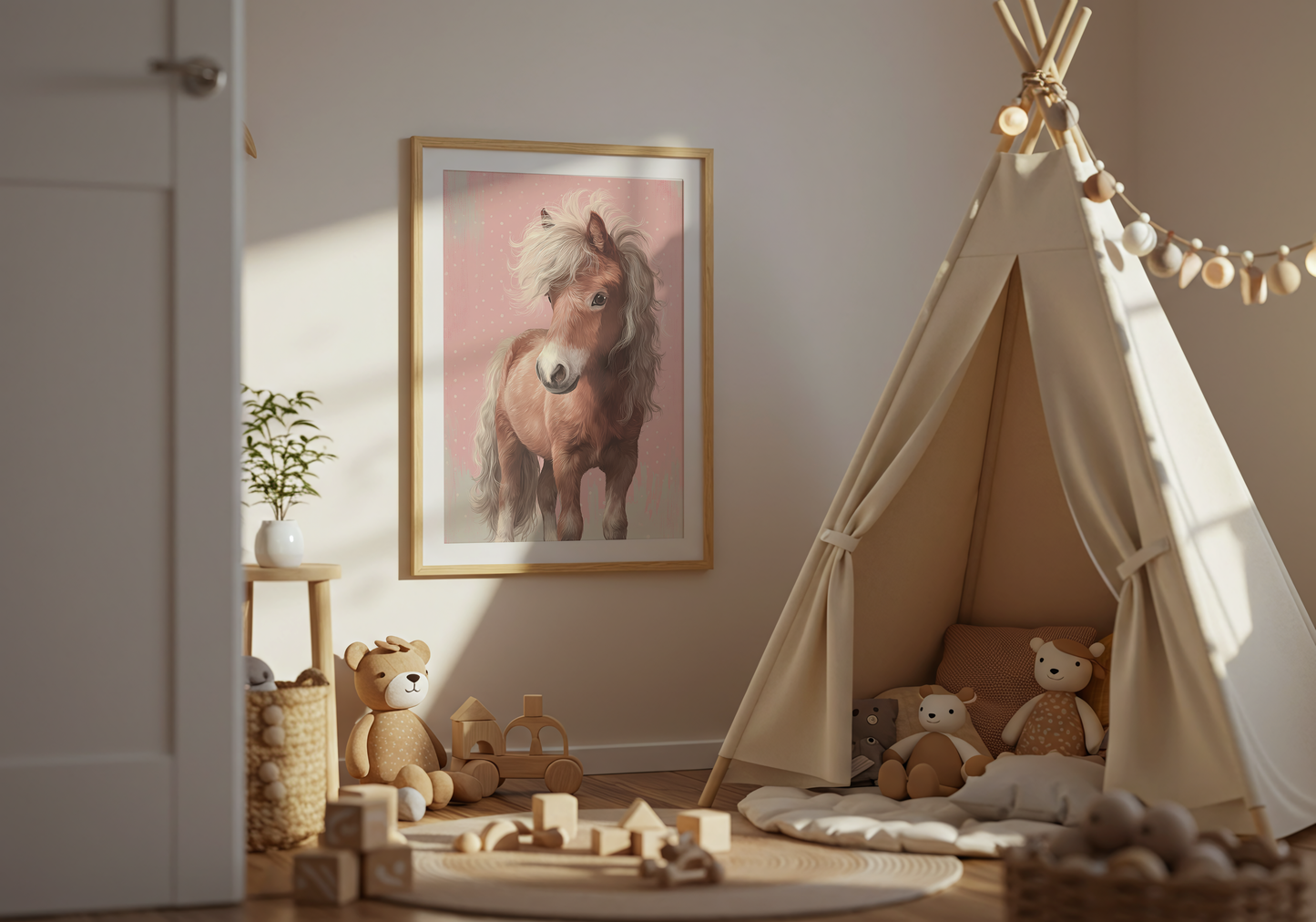 Young Riders - Soft Pony - Horse Art Poster