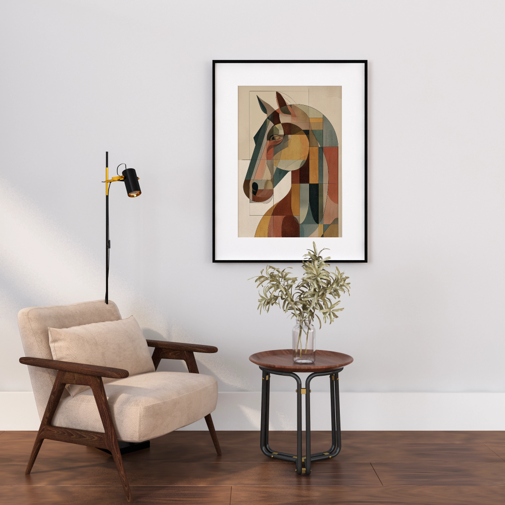 Equine Geometry - Modern Geometic Horse Poster