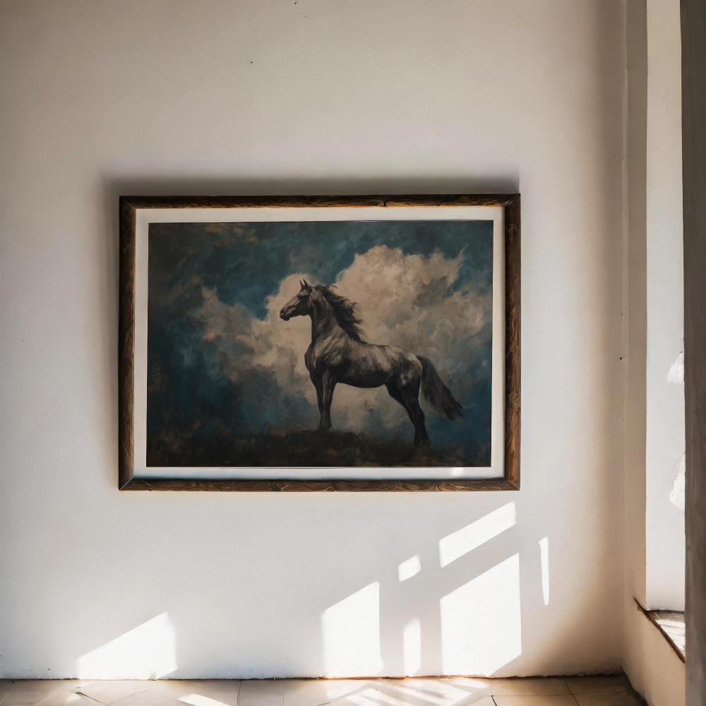 Stormens Väktare - Powerful Horse Art Poster