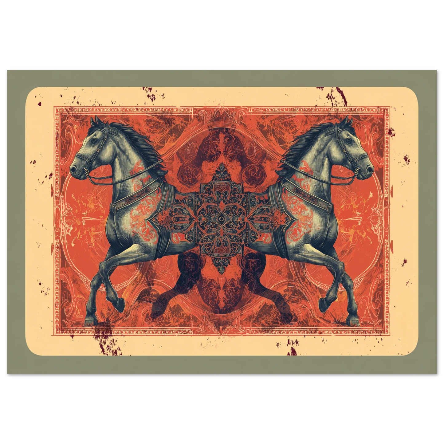 Speglad Styrka - Abstract Horse Art Poster