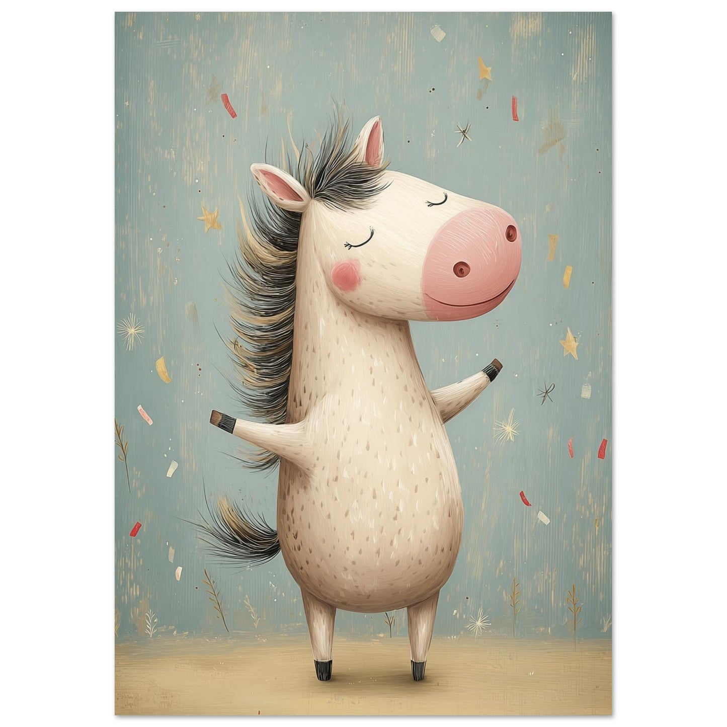 Young Riders - Happy Pony - Horse Art Poster
