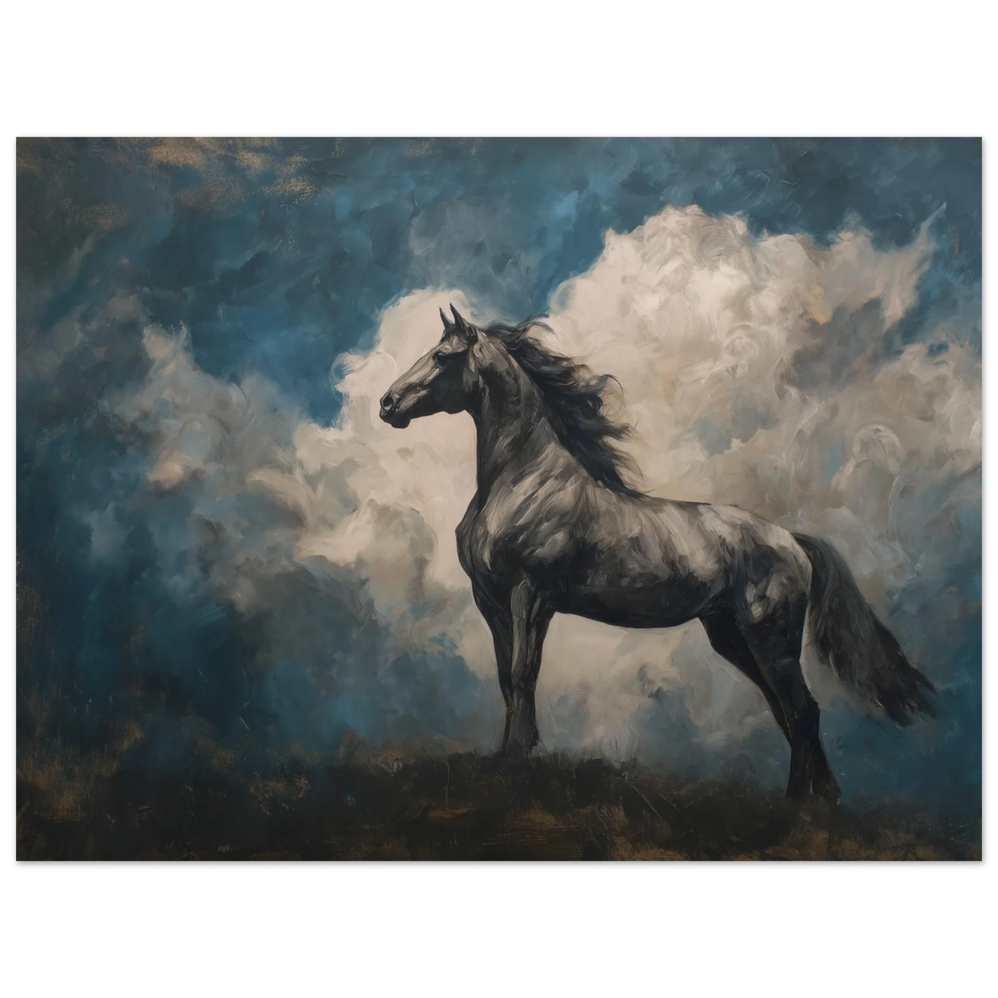Stormens Väktare - Powerful Horse Art Poster