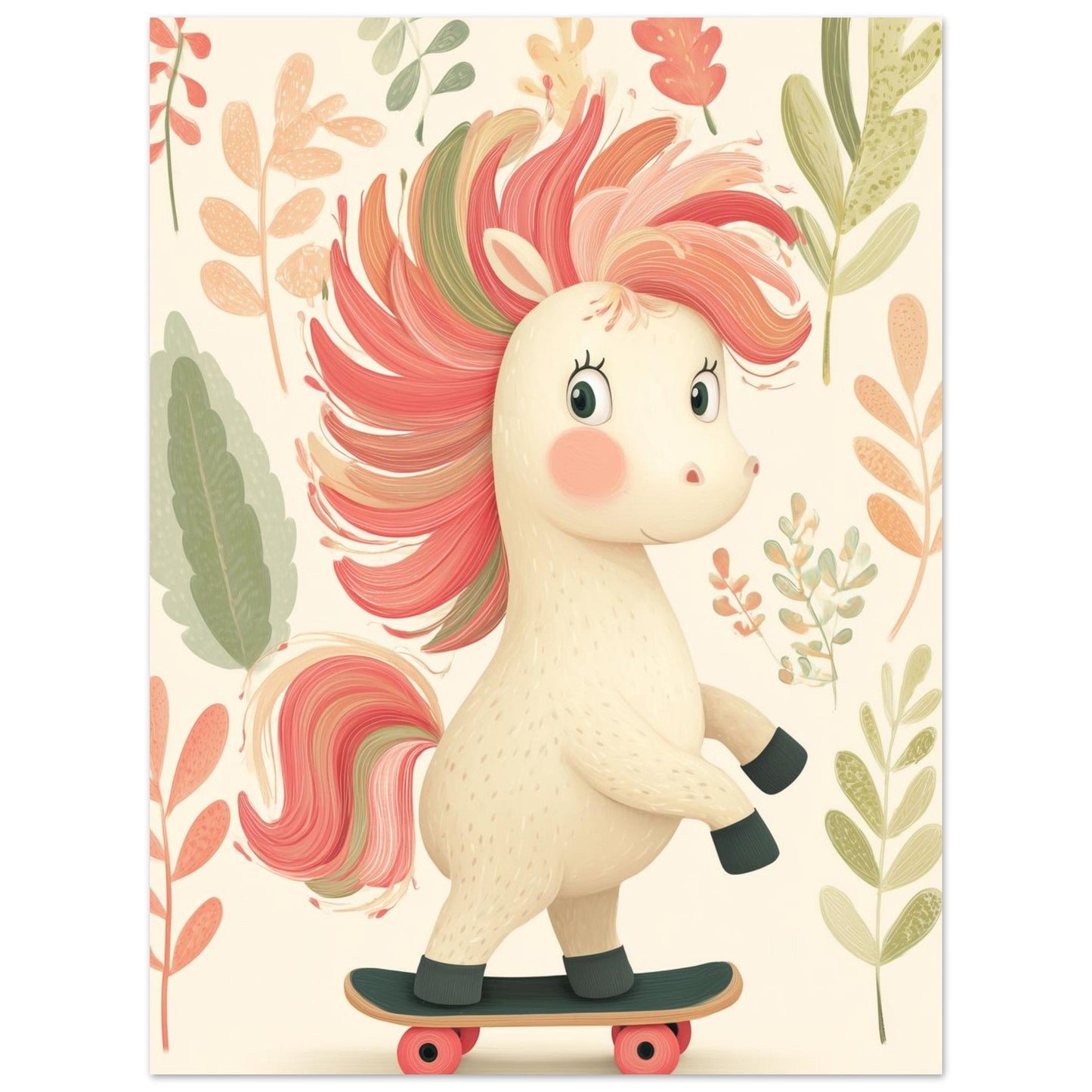 Young Riders - Playful Pony - Horse Art Poster