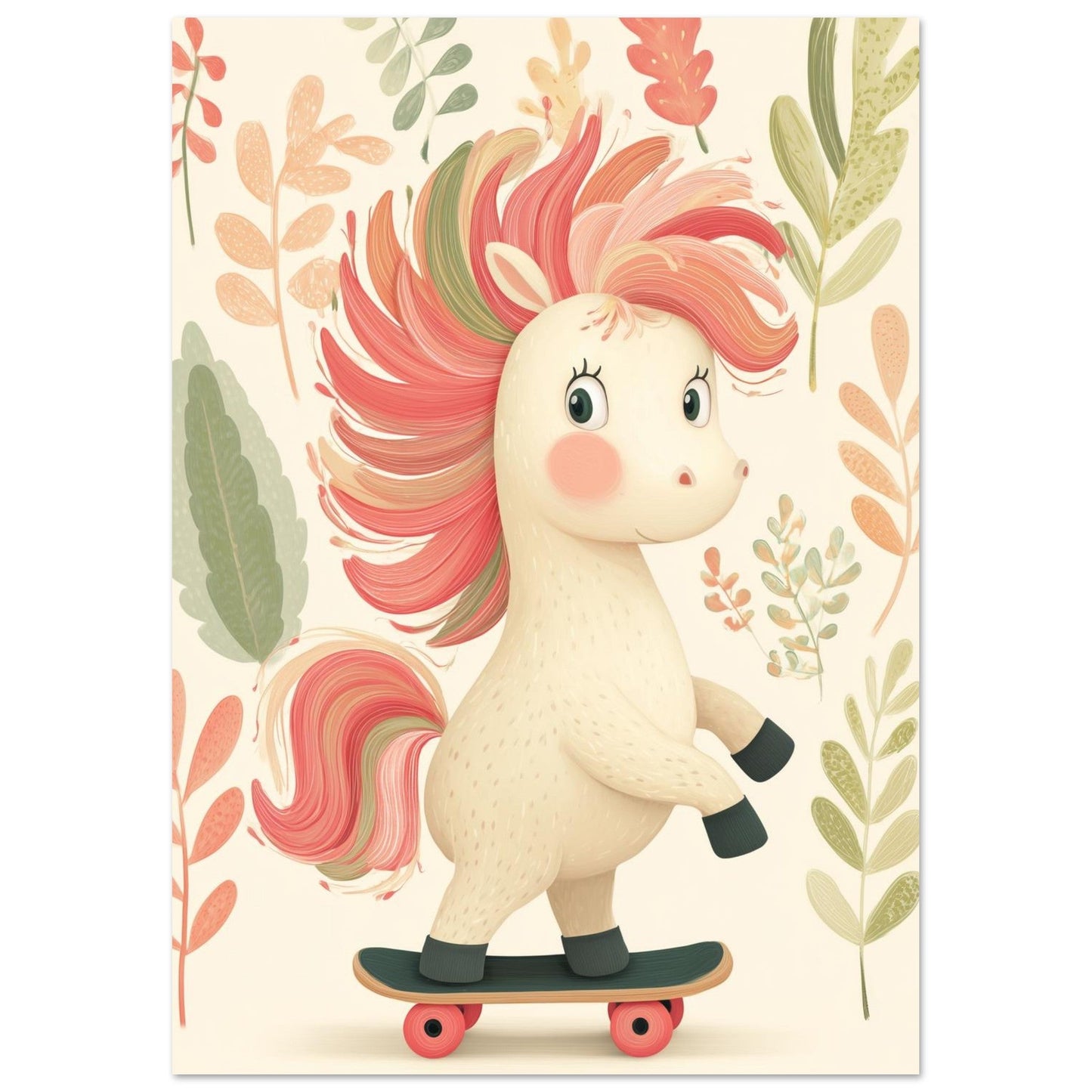 Young Riders - Playful Pony - Horse Art Poster