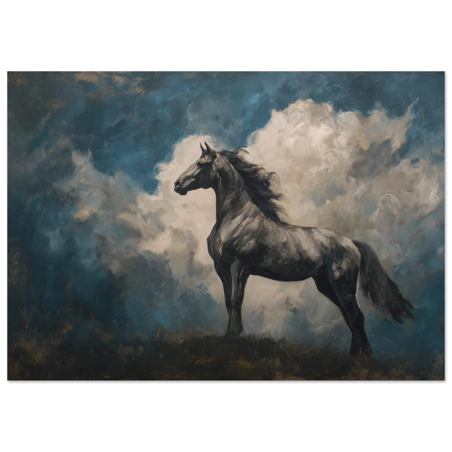 Stormens Väktare - Powerful Horse Art Poster
