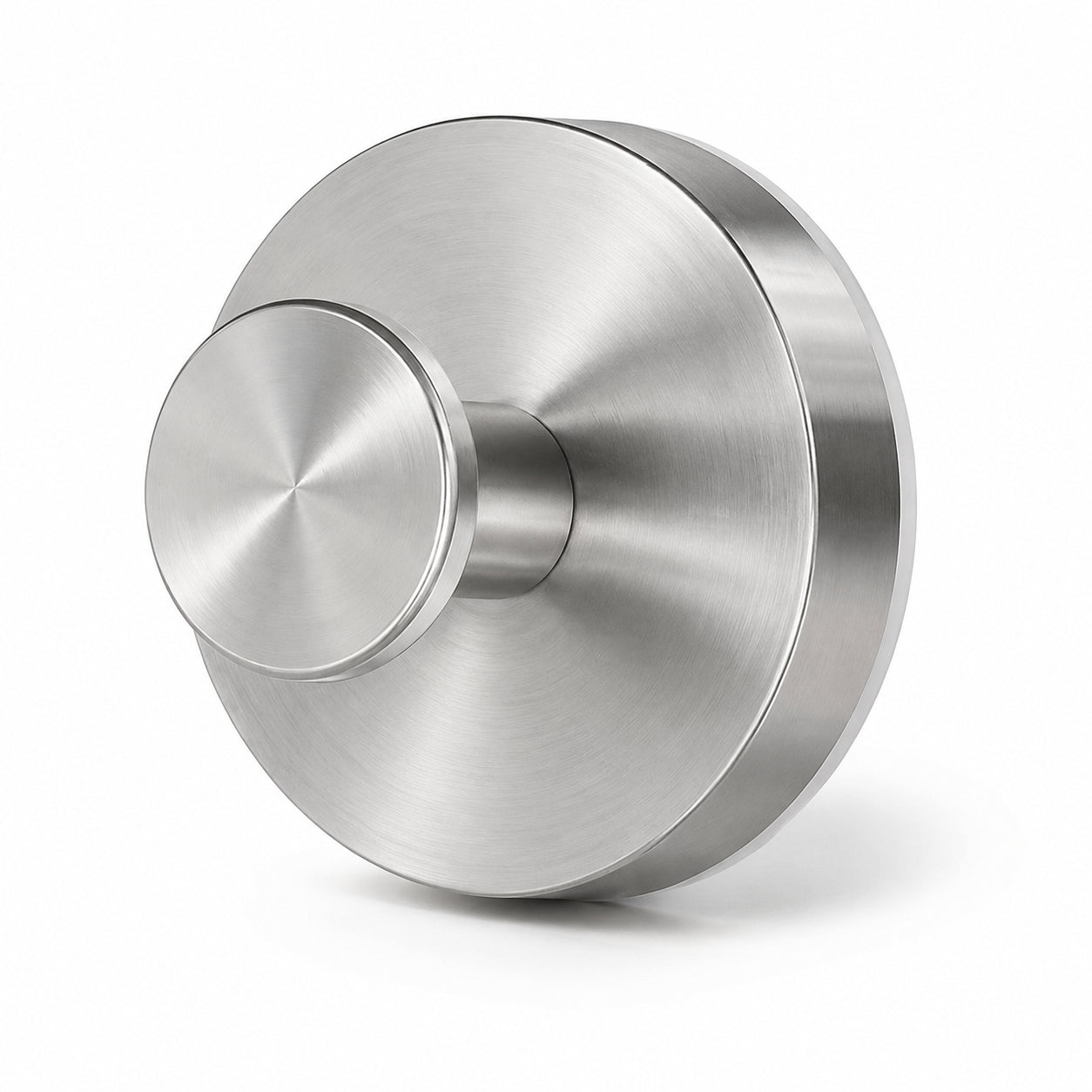 Livnorr stainless steel suction cup hook brushed silver studio shot