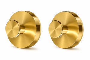 Warm gold stainless steel suction cup hooks – set of 2