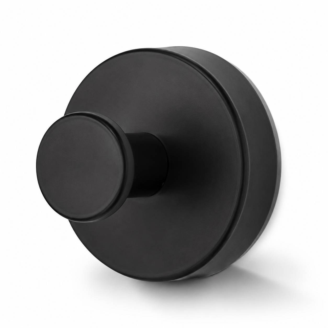 Livnorr matte black stainless steel suction cup hook – studio shot