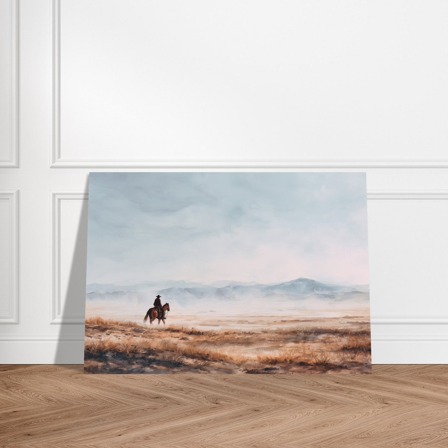 Lone Rider - Western Equestrian Art Poster