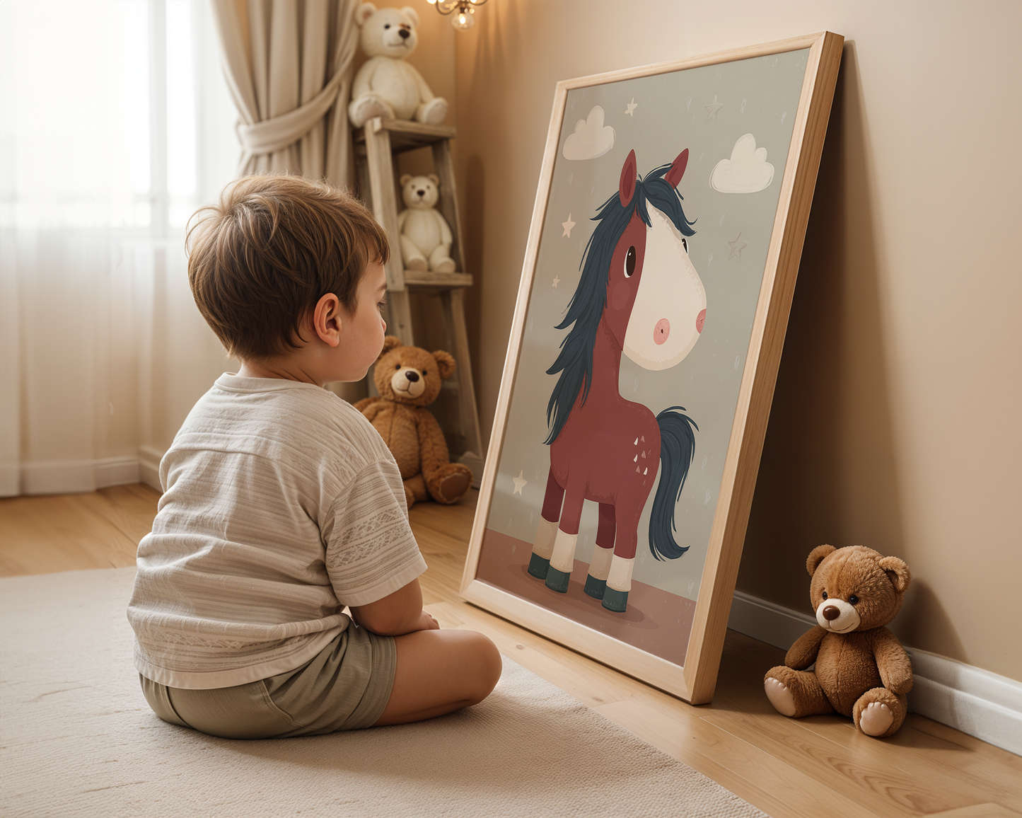 Young Riders - Little Star Pony - Horse Art Poster