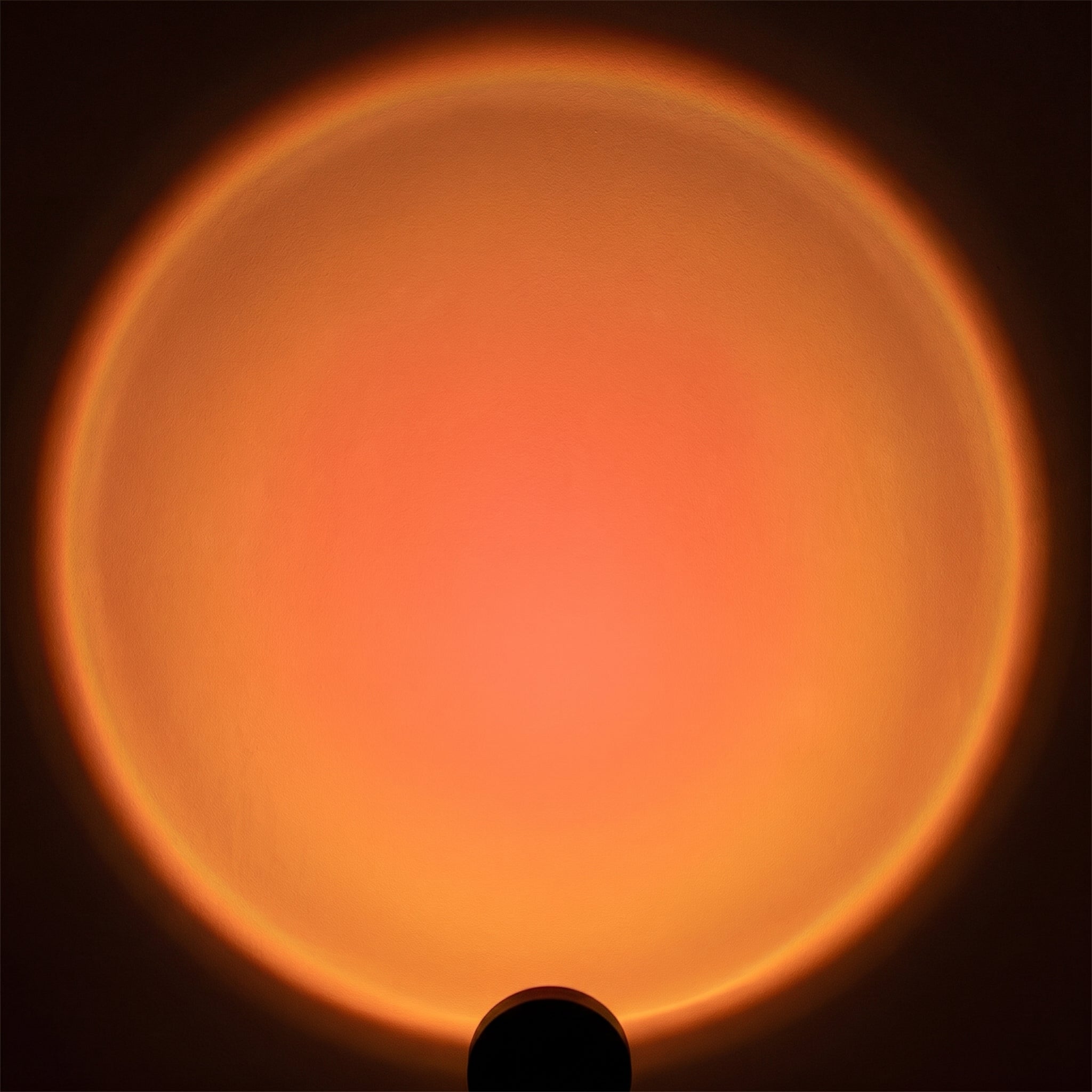 Sunset projection on bedroom ceiling – looking up