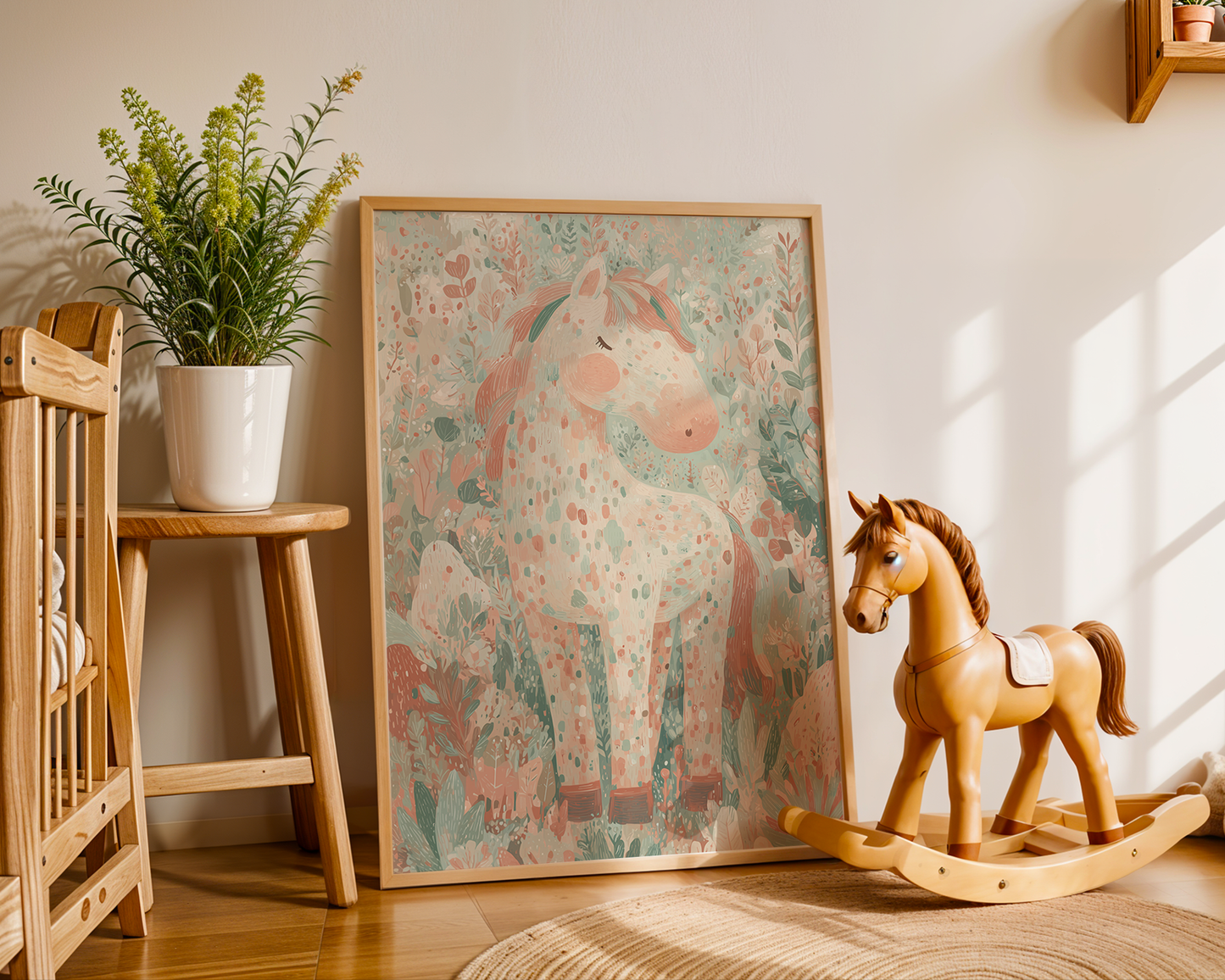 Young Riders - Meadow Pony - Horse Art Poster